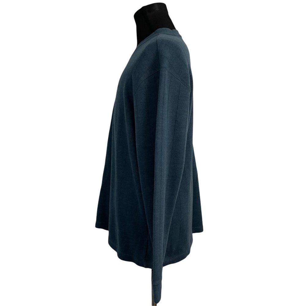 Columbia | Men's Blue Ribbed Crew Neck Sweater 2XL - Picture 3 of 6